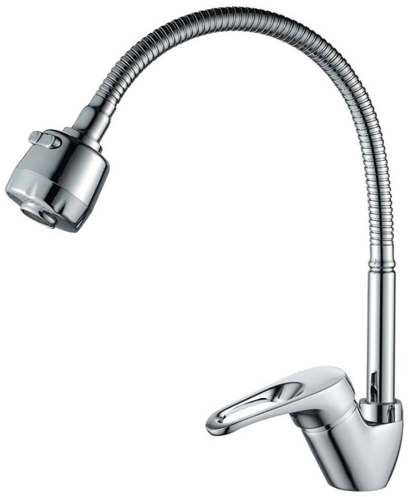 Смеситель с гибким изливом DecoRoom DR21022, сплав алюминия, цвет хром купить,30510