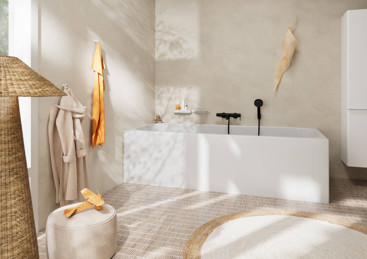 Смеситель для ванны Hansgrohe Tecturis S 73422670, латунь, цвет черный