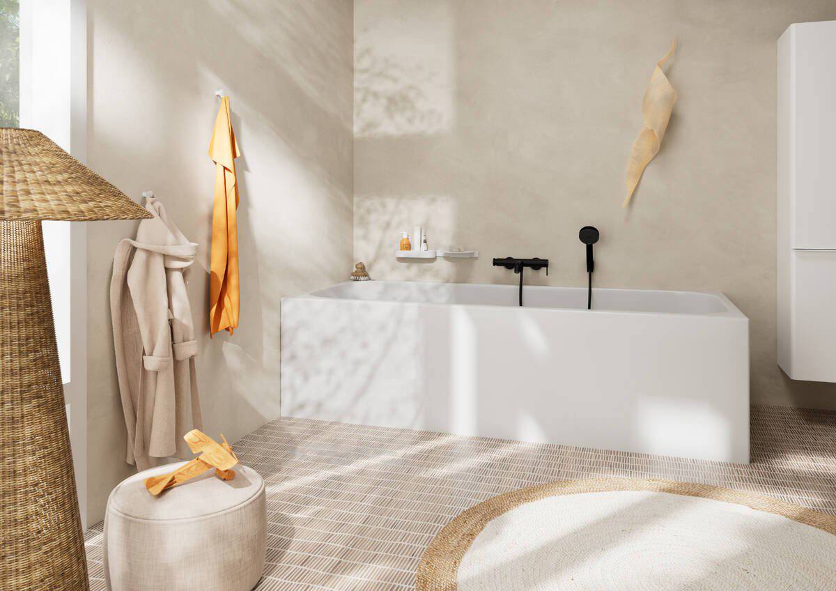 Смеситель для ванны Hansgrohe Tecturis S 73422670, латунь, цвет черный купить,NaN