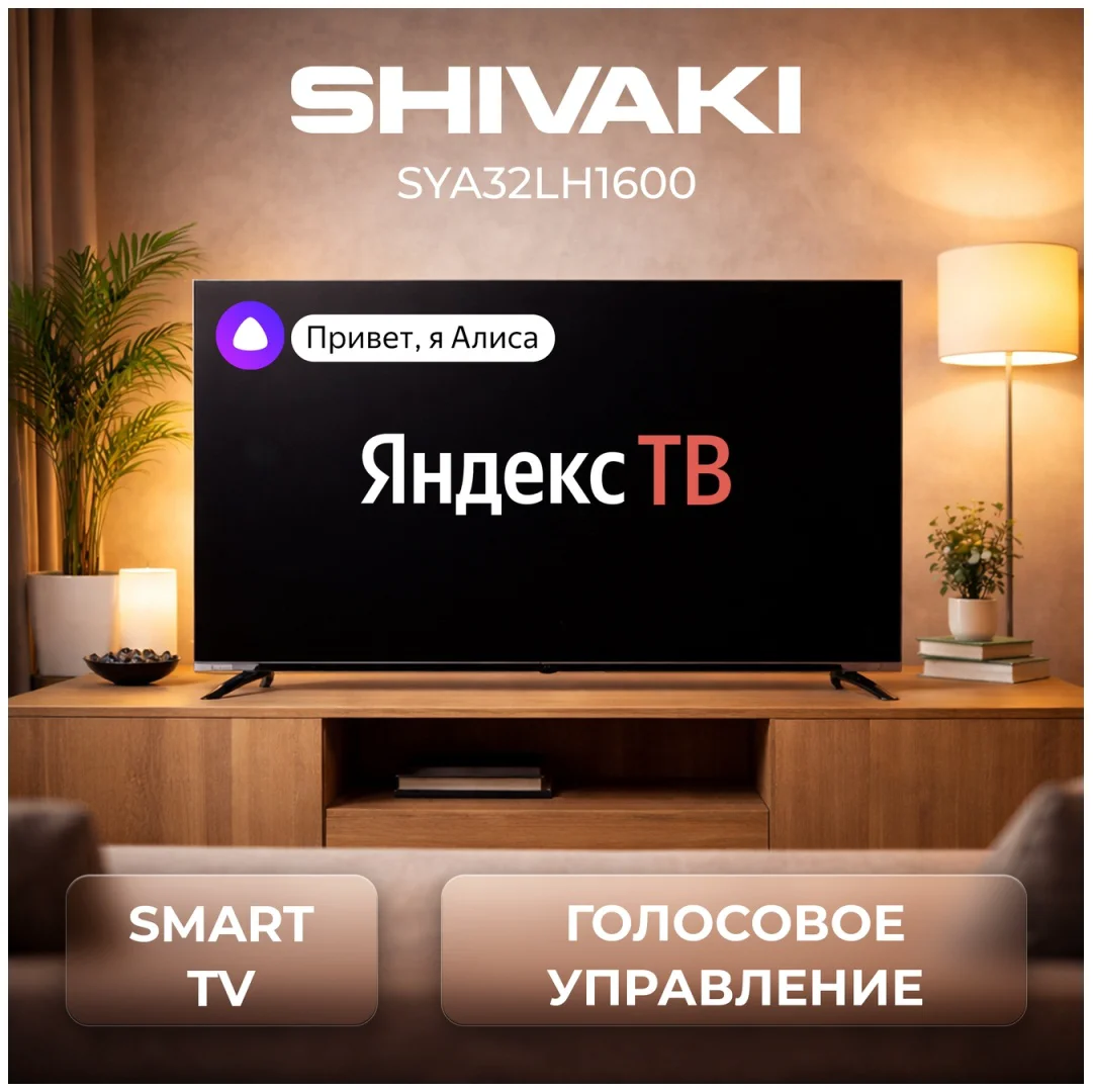 Телевизор 32" (81 см) Shivaki SYA32LH1600 LED HD Black  