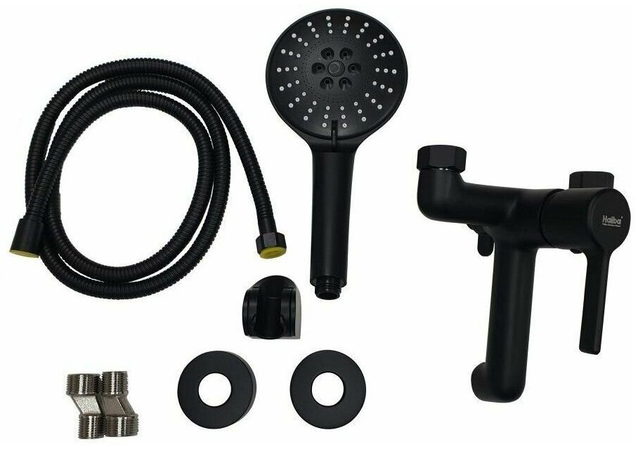 Смеситель для ванны Haiba HB60814-7, латунь, цвет черный - ForteMarket Смеситель для ванны Haiba HB60814-7, латунь, цвет черный купить,35090