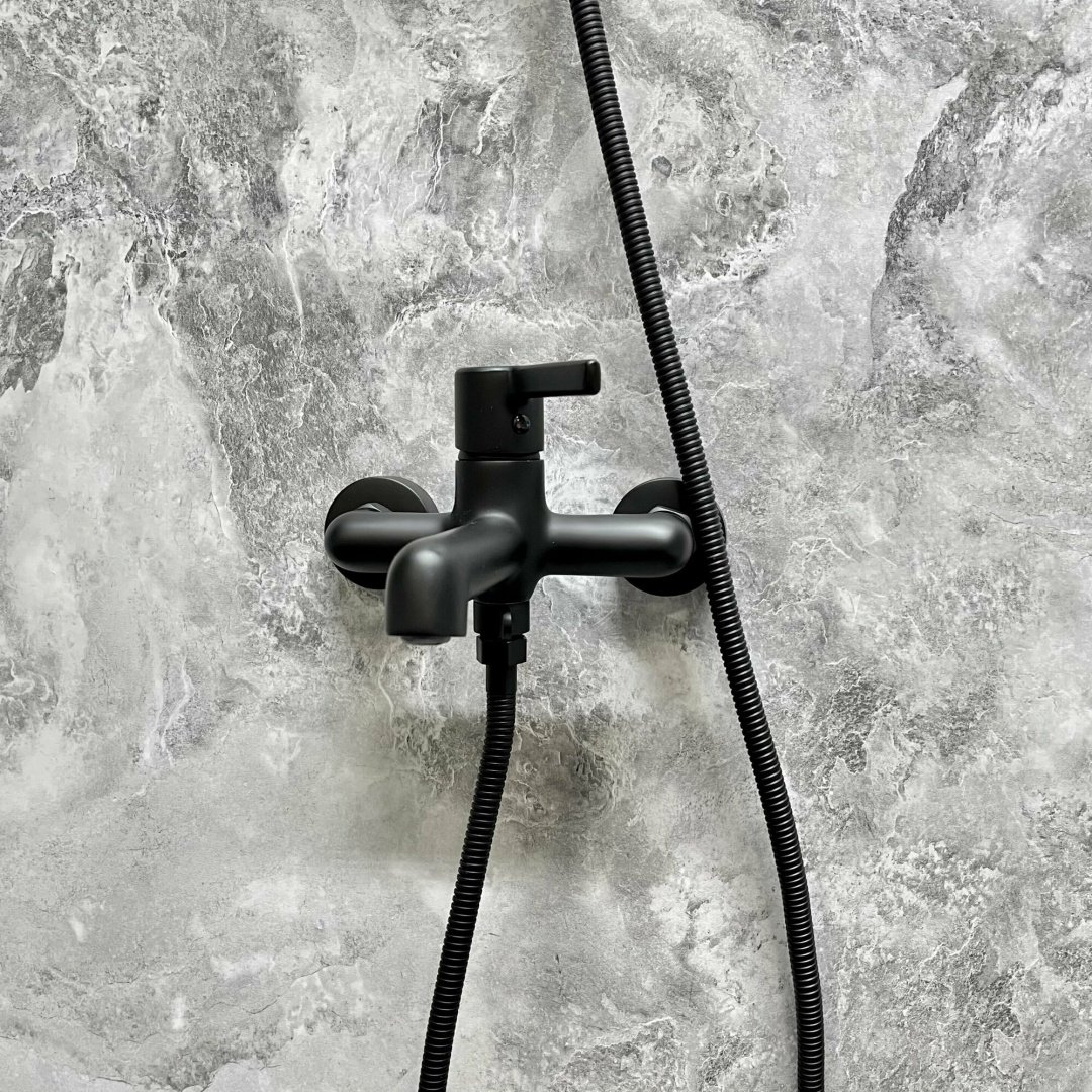 Смеситель для ванны Haiba HB60814-7, латунь, цвет черный - ForteMarket Смеситель для ванны Haiba HB60814-7, латунь, цвет черный купить,35090