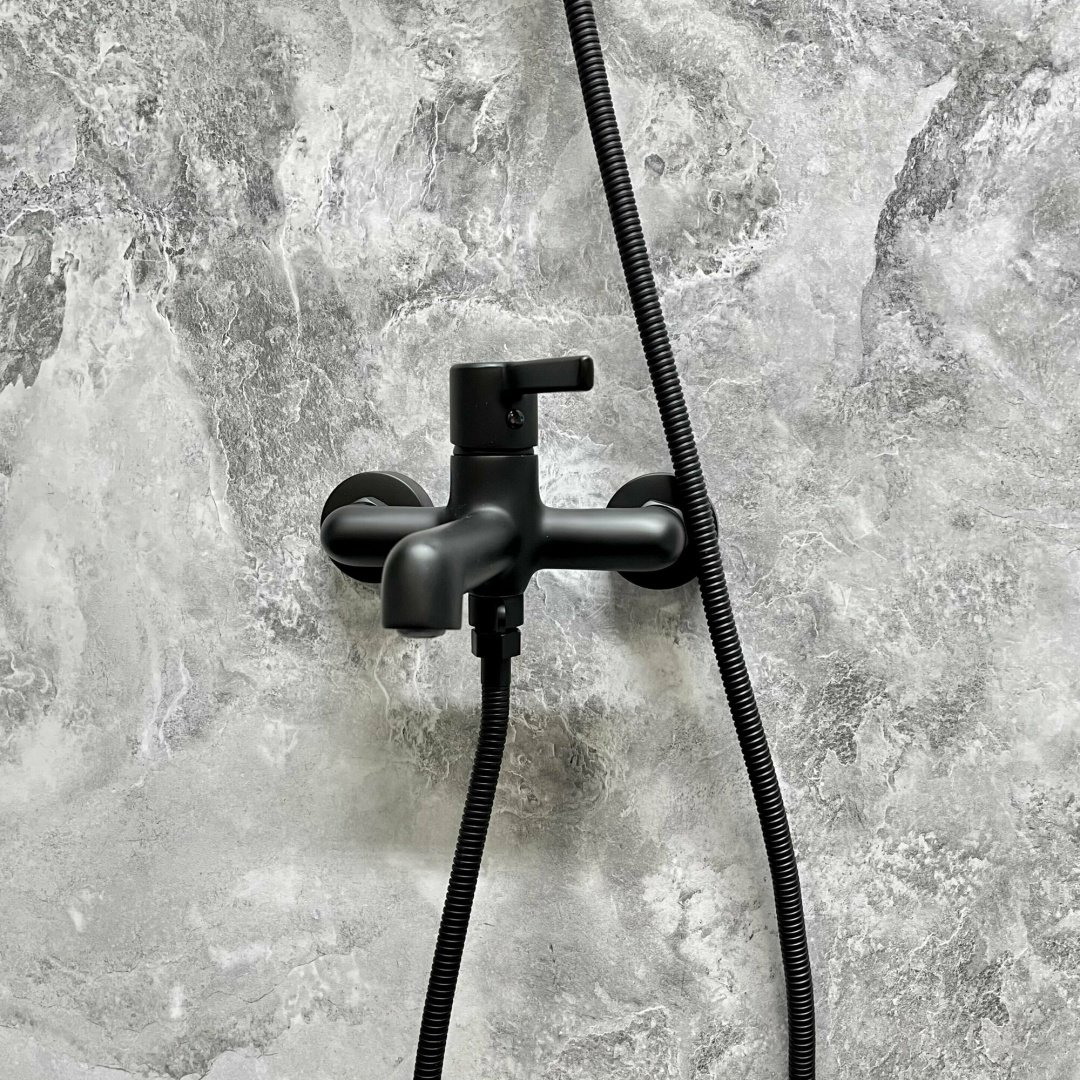 Смеситель для ванны Haiba HB60814-7, латунь, цвет черный - ForteMarket Смеситель для ванны Haiba HB60814-7, латунь, цвет черный купить,35090