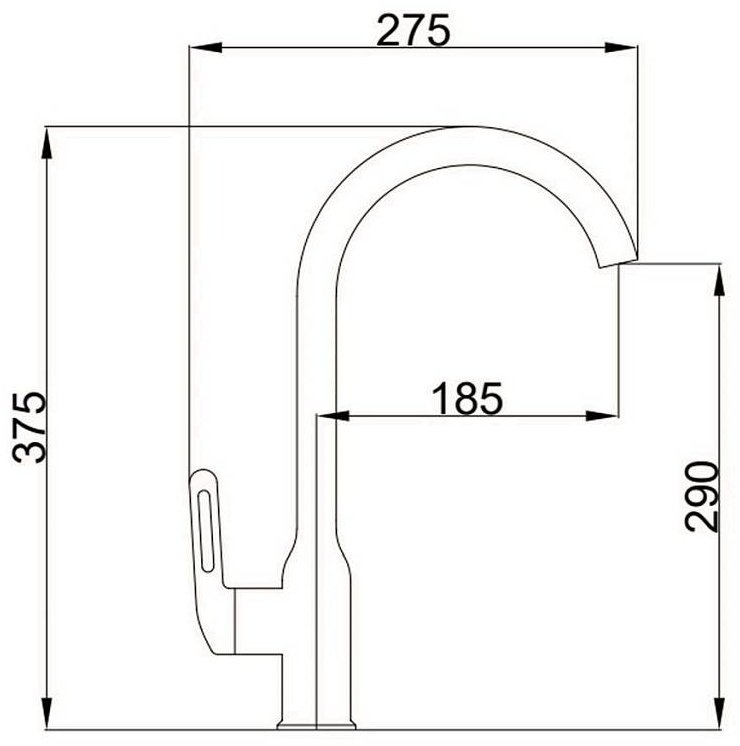 Смеситель для кухни (мойки) Haiba HB70825-3, однозахватный