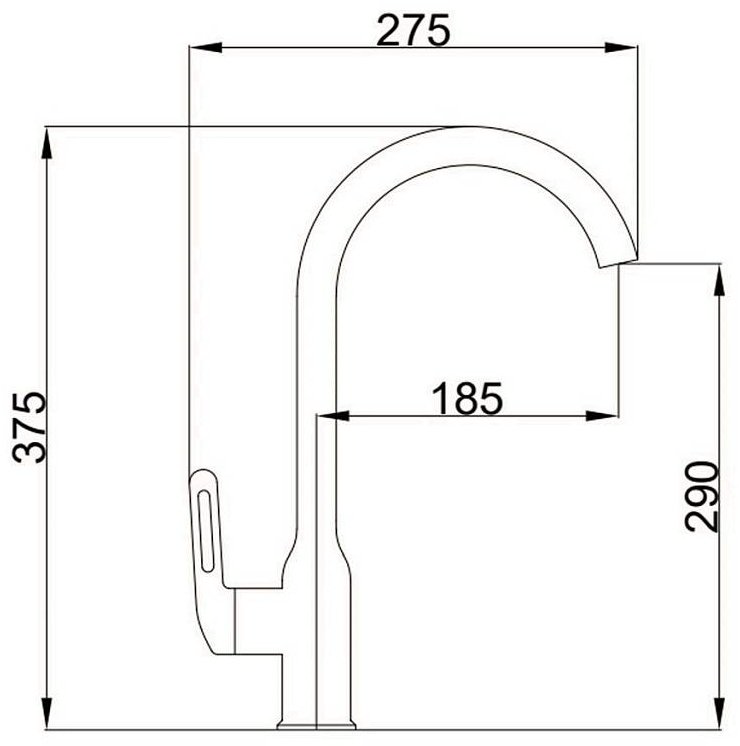 Смеситель для кухни (мойки) Haiba HB70825-7, однозахватный купить,30327
