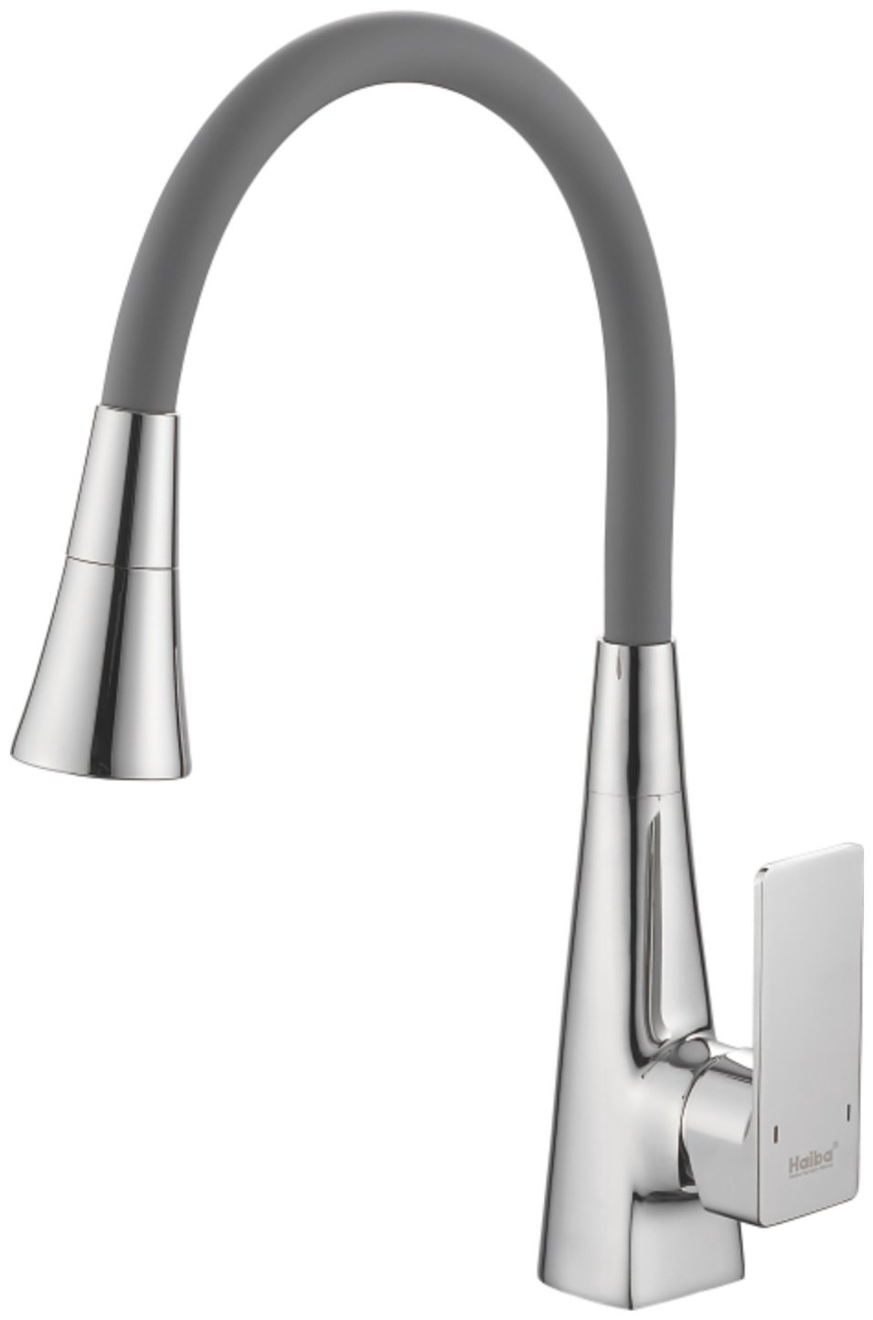 Смеситель с гибким изливом Haiba HB73823, латунь, цвет серый, хром - ForteMarket Смеситель с гибким изливом Haiba HB73823, латунь, цвет серый, хром купить,30010