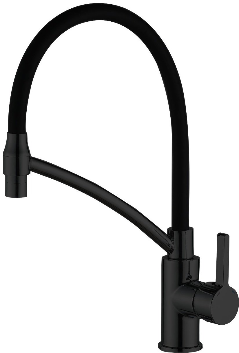 Смеситель с гибким изливом Haiba HB73644-7, латунь, цвет черный