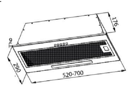 Вытяжка Evelux Integral 60 белый купить,0