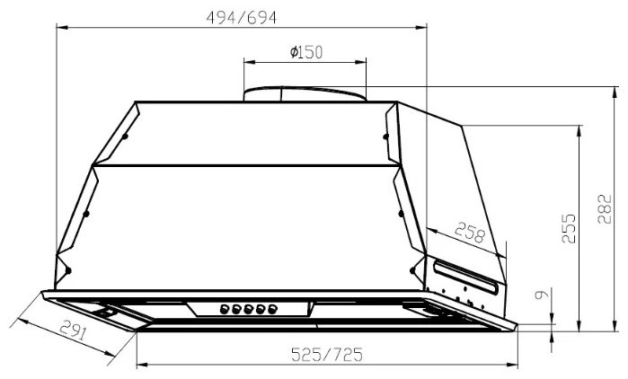 Вытяжка LEX GS BLOC P 900 белый купить,NaN