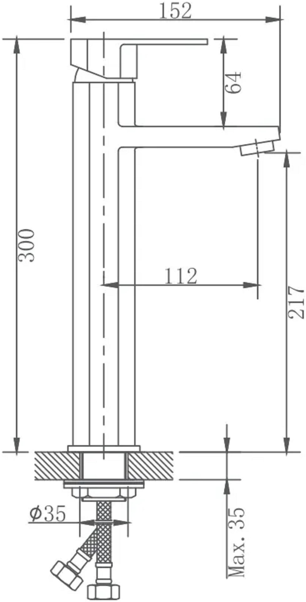 Смеситель для раковины (умывальника) Haiba HB11806, однозахватный купить,30750