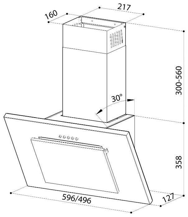 Вытяжка LEX Mini S 600 Inox серебристый купить,NaN