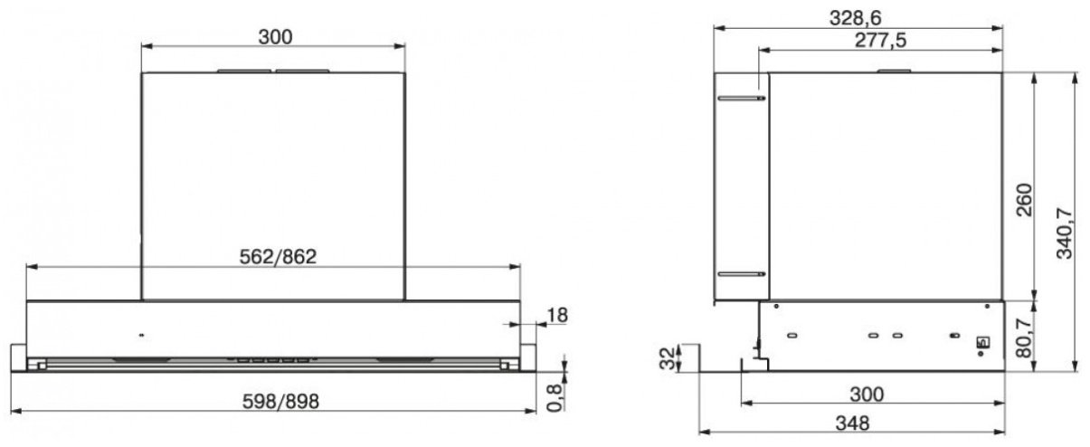 Вытяжка Franke T-FORM BK 60 черный - ForteMarket Вытяжка Franke T-FORM BK 60 черный купить,238286