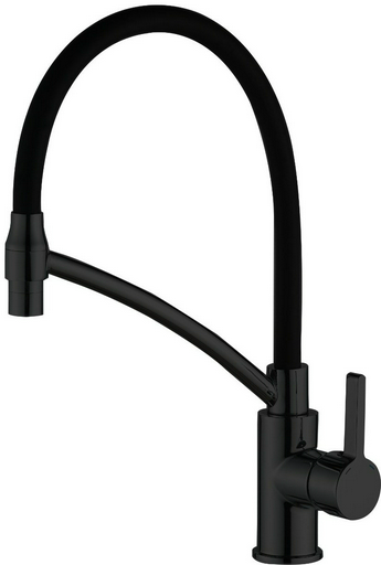 Смеситель с гибким изливом Haiba HB73644-7, латунь, цвет черный