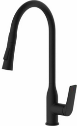 Смеситель с гибким изливом Haiba HB73816-7, латунь, цвет черный