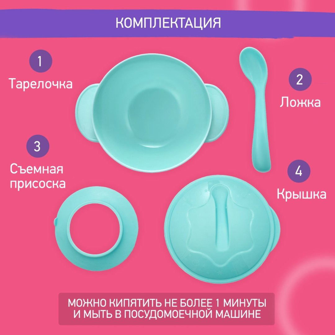 Набор столовых приборов ROXY RFD-003-B , пластик, голубой купить,NaN