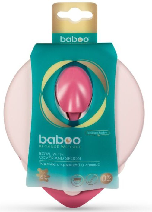 Комплект посуды Baboo 9-027 , пластик, розовый купить,NaN
