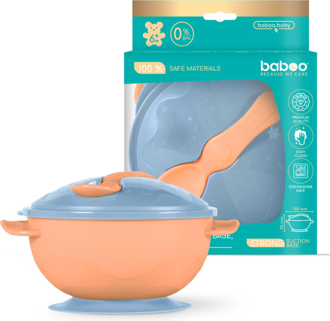 Комплект посуды Baboo 9-042 380 мл, пластик, оранжевый купить,NaN