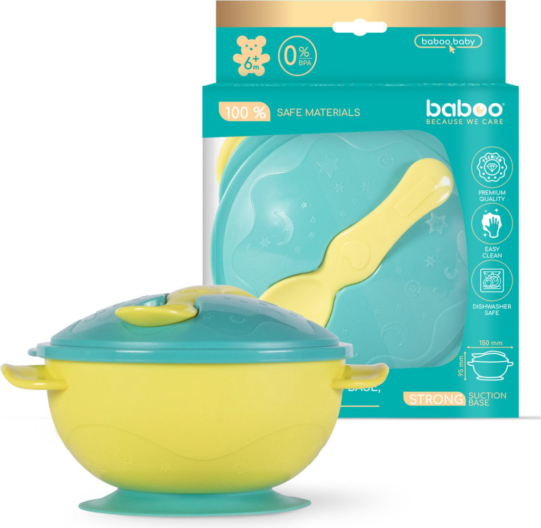 Комплект посуды Baboo 9-041 380 мл, пластик, желтый купить,NaN
