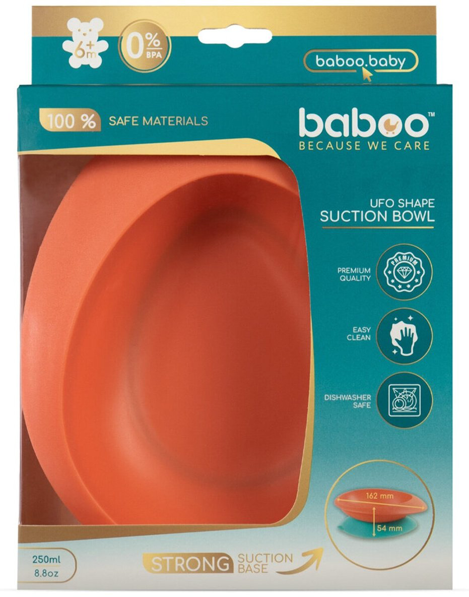 Тарелка Baboo UFO 9-031 , пластик/силикон, оранжевый купить,NaN