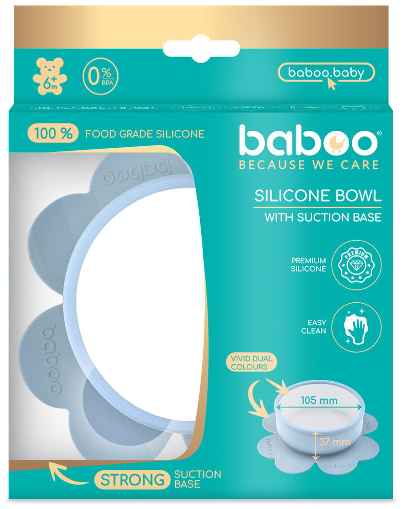 Тарелка Baboo 9-040 230 мл, силикон, голубой купить,NaN