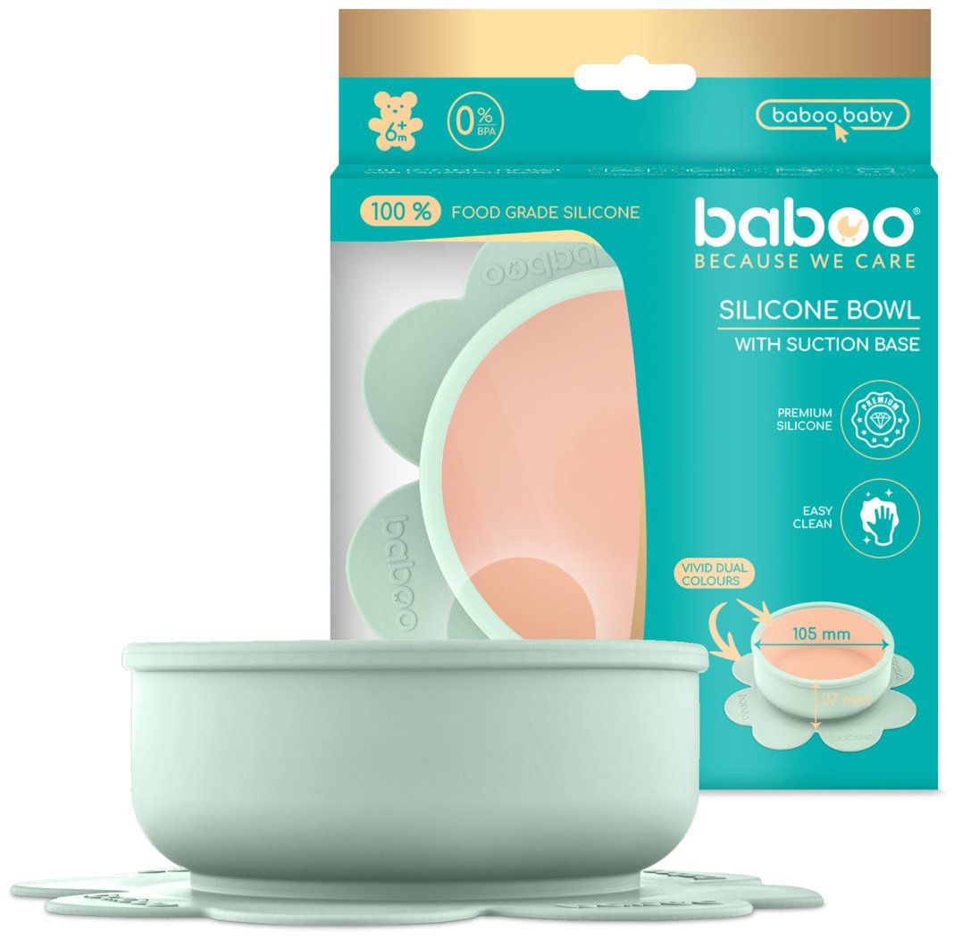 Тарелка Baboo 9-038 230 мл, силикон, зеленый купить,0