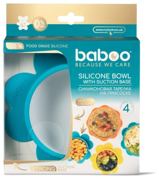 Тарелка Baboo 9-022 , силикон, бирюзовый купить,NaN