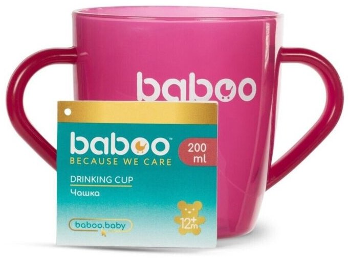 Чашка Baboo 8-138 , пластик, розовый купить,0