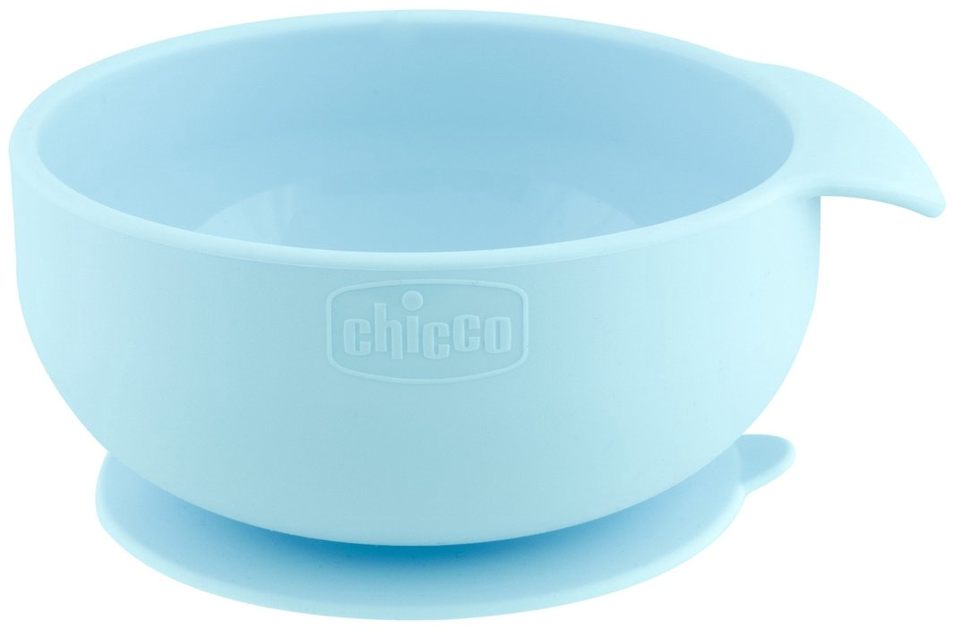 Тарелка Chicco 00010221200000 , силикон, голубой
