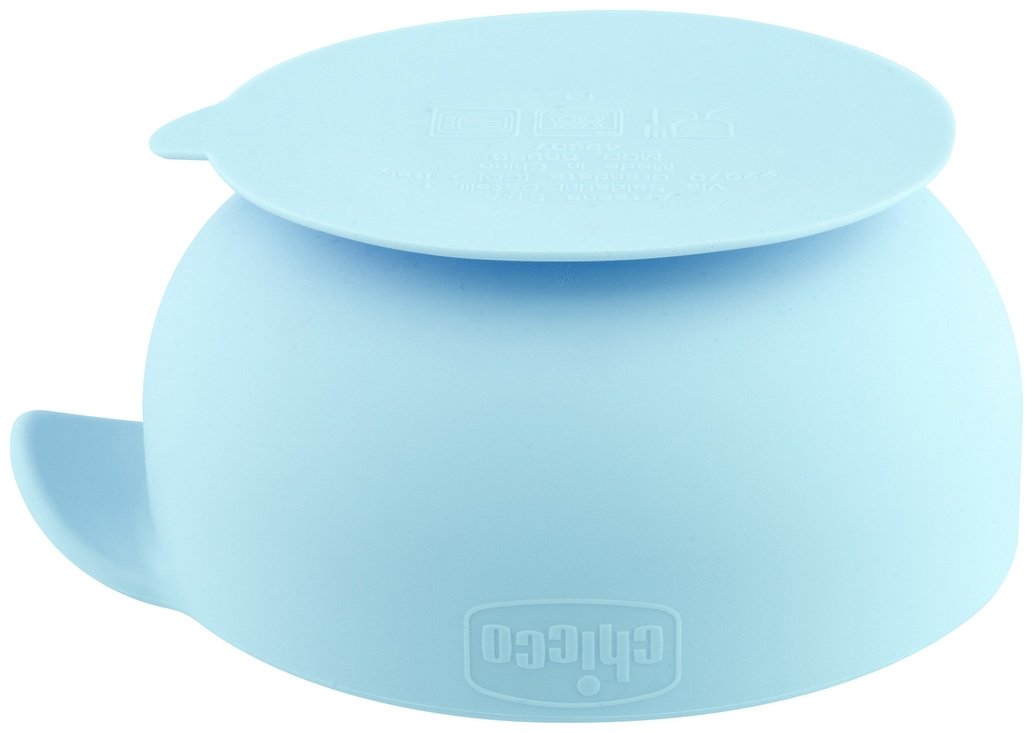 Тарелка Chicco 00010221200000 , силикон, голубой купить,0