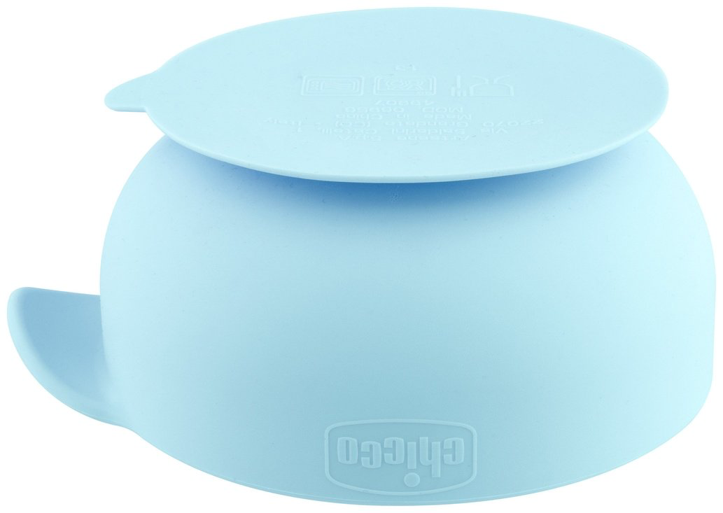 Тарелка Chicco 00010221200000 , силикон, голубой купить,NaN