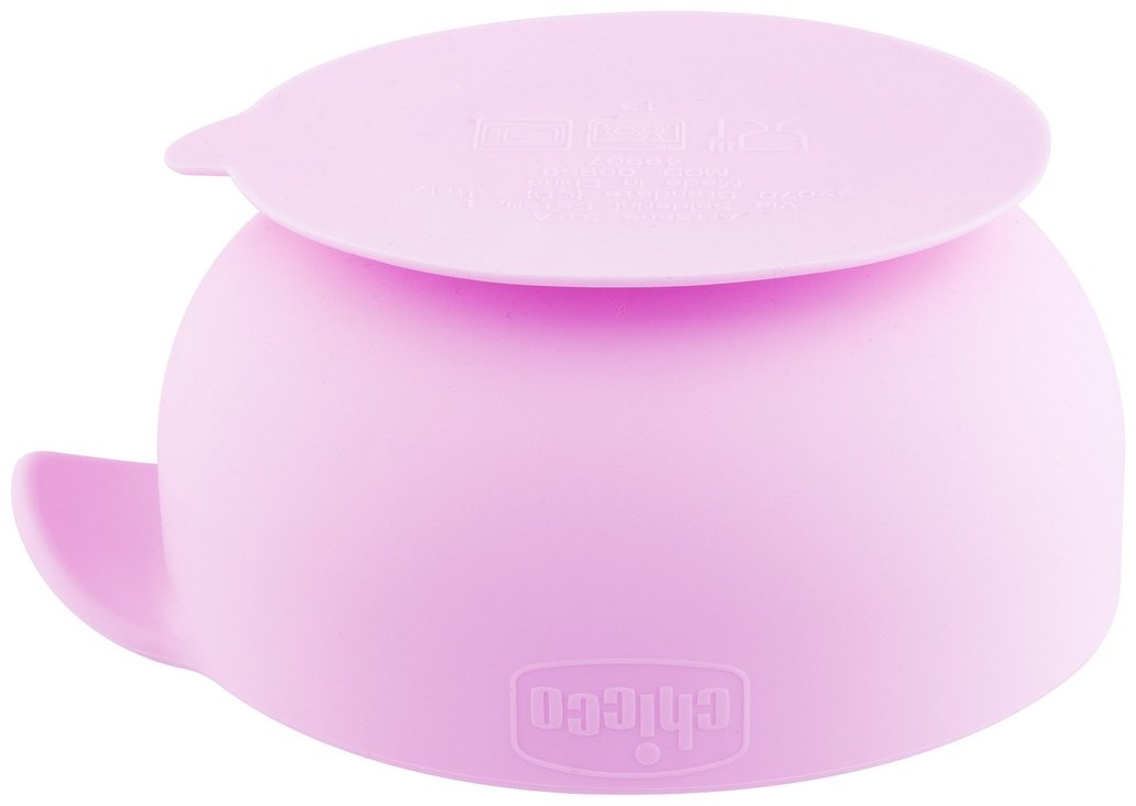 Тарелка Chicco 00010221100000 , силикон, розовый купить,0