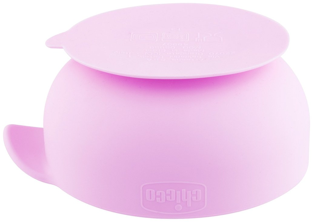 Тарелка Chicco 00010221100000 , силикон, розовый купить,NaN