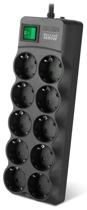 Сетевой фильтр SVEN SF-10E-16 3 м Black