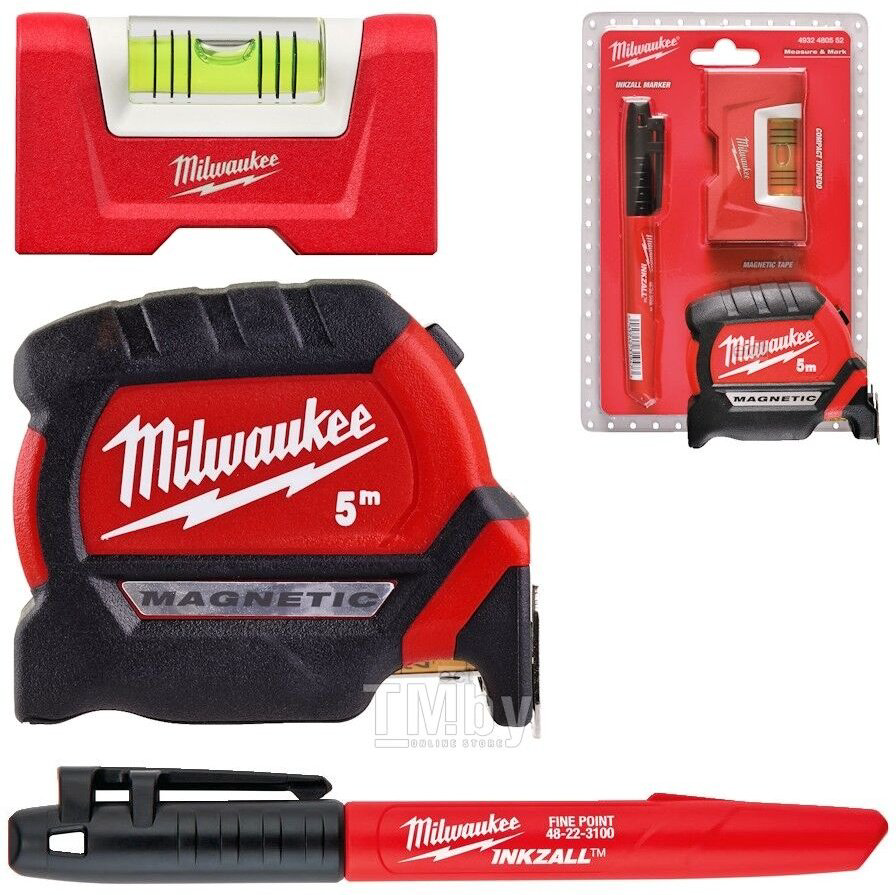 Milwaukee рулетка строительная 4932480552, 5 м х 25 мм купить,NaN