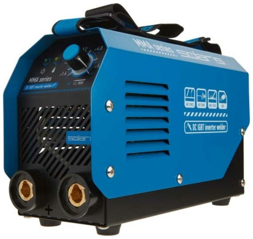Solaris сварочный инвертор MMA-250D (230В; 20-200 А; 70В; электроды диам. 1.6-5.0 мм; вес 3.6 кг)