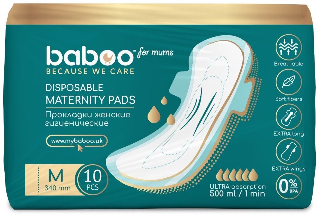 Baboo прокладки for Mums 10 шт купить,NaN