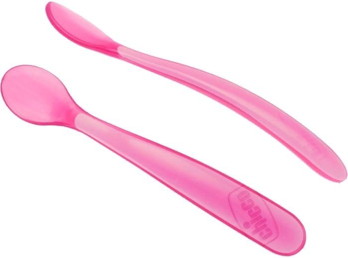 Chicco Ложка мягкая от 6 месяцев 2 шт розовый купить,NaN