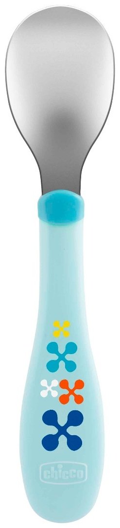 Набор Chicco MetalCutlery, предметов 2 шт, голубой купить,0