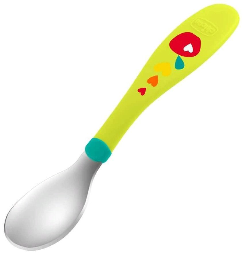 Набор Chicco MetalCutlery, предметов 2 шт, зеленый купить,NaN