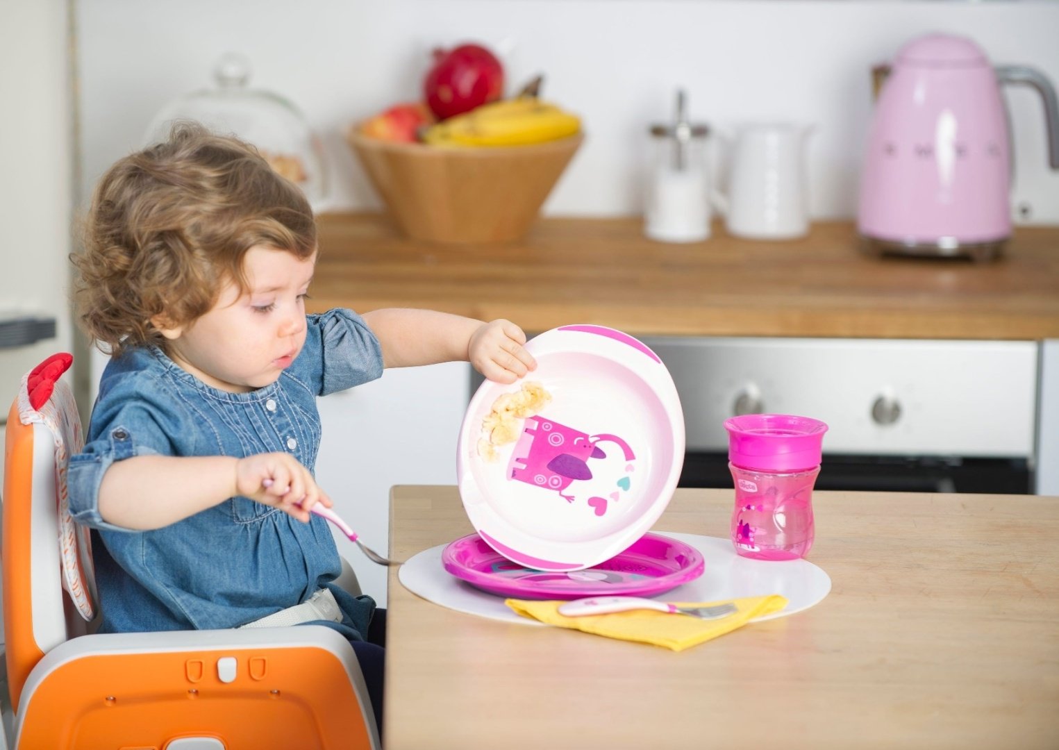 Набор Chicco MetalCutlery, предметов 2 шт, розовый купить,0