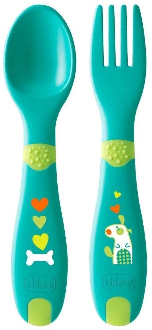 Набор Chicco FirstCutlery, предметов 2 шт, зеленый
