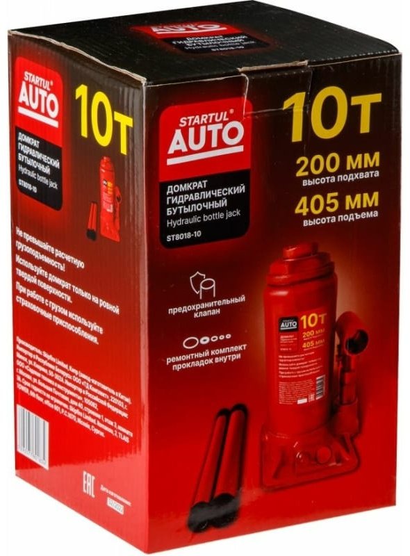 Startul домкрат бутылочный ST8018-10 10 т купить,NaN