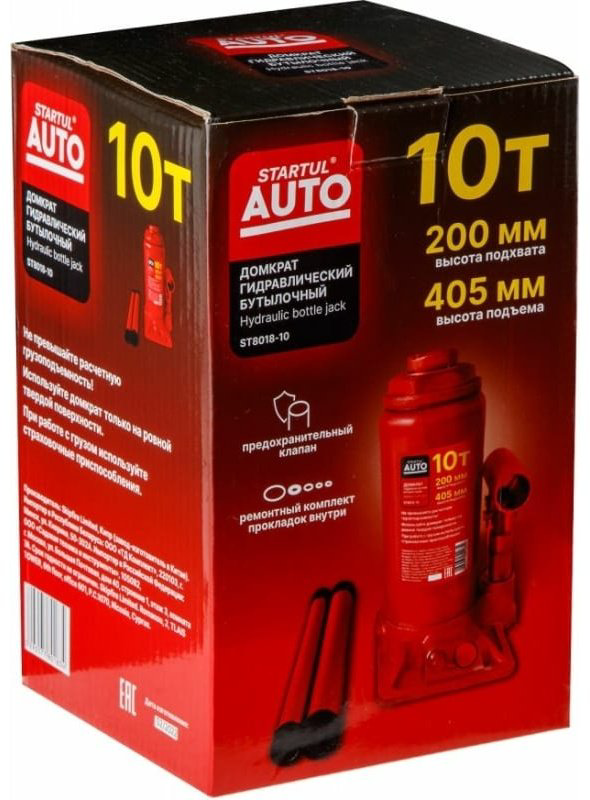 Startul домкрат бутылочный ST8018-10 10 т купить,NaN