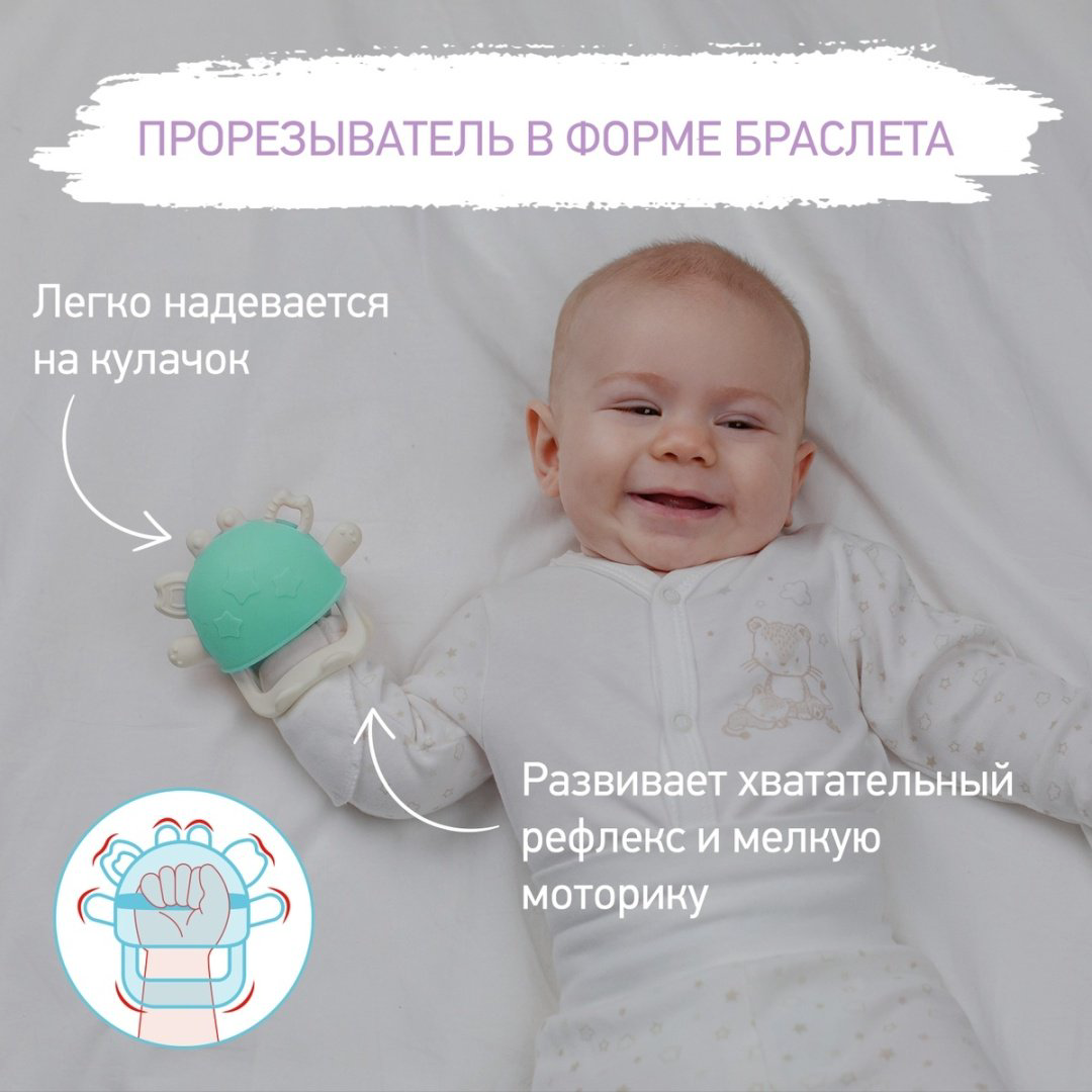 Прорезыватель ROXY RST-002-B, 1 шт, бирюзовый купить,NaN