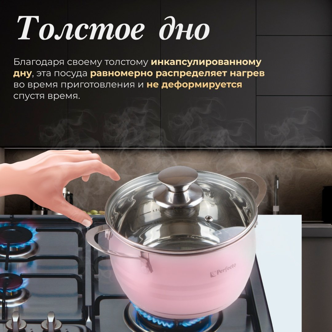 Кастрюля 2.5 л, PERFECTO LINEA ARCELIA нержавеющая сталь купить,NaN