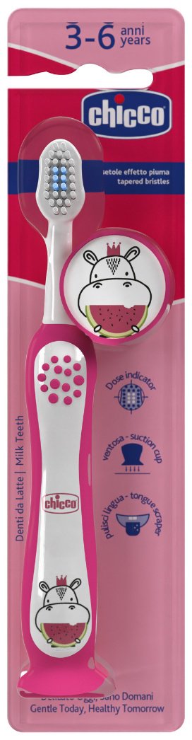 Chicco HIPPO 3-6 лет зубная щетка мягкая 1 шт - ForteMarket Chicco HIPPO 3-6 лет зубная щетка мягкая 1 шт купить,0