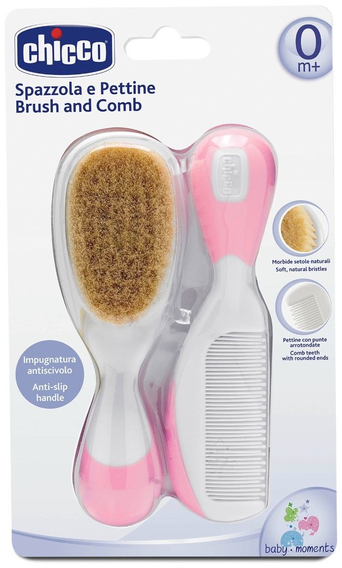 Расческа и щетка Chicco 00006569100000 0-9 мес купить,0