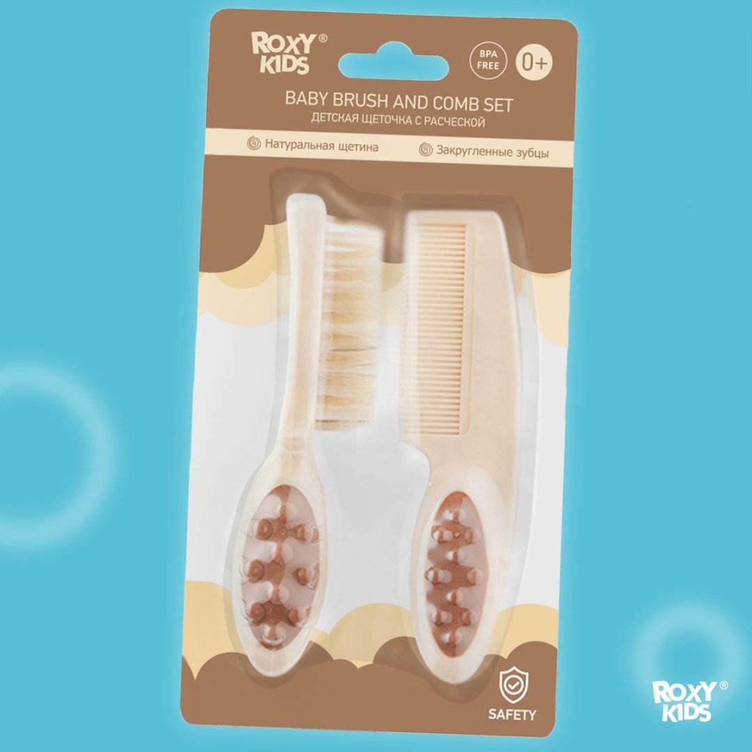 Расческа и щетка ROXY RBH-001 1-3 год - ForteMarket Расческа и щетка ROXY RBH-001 1-3 год купить,0