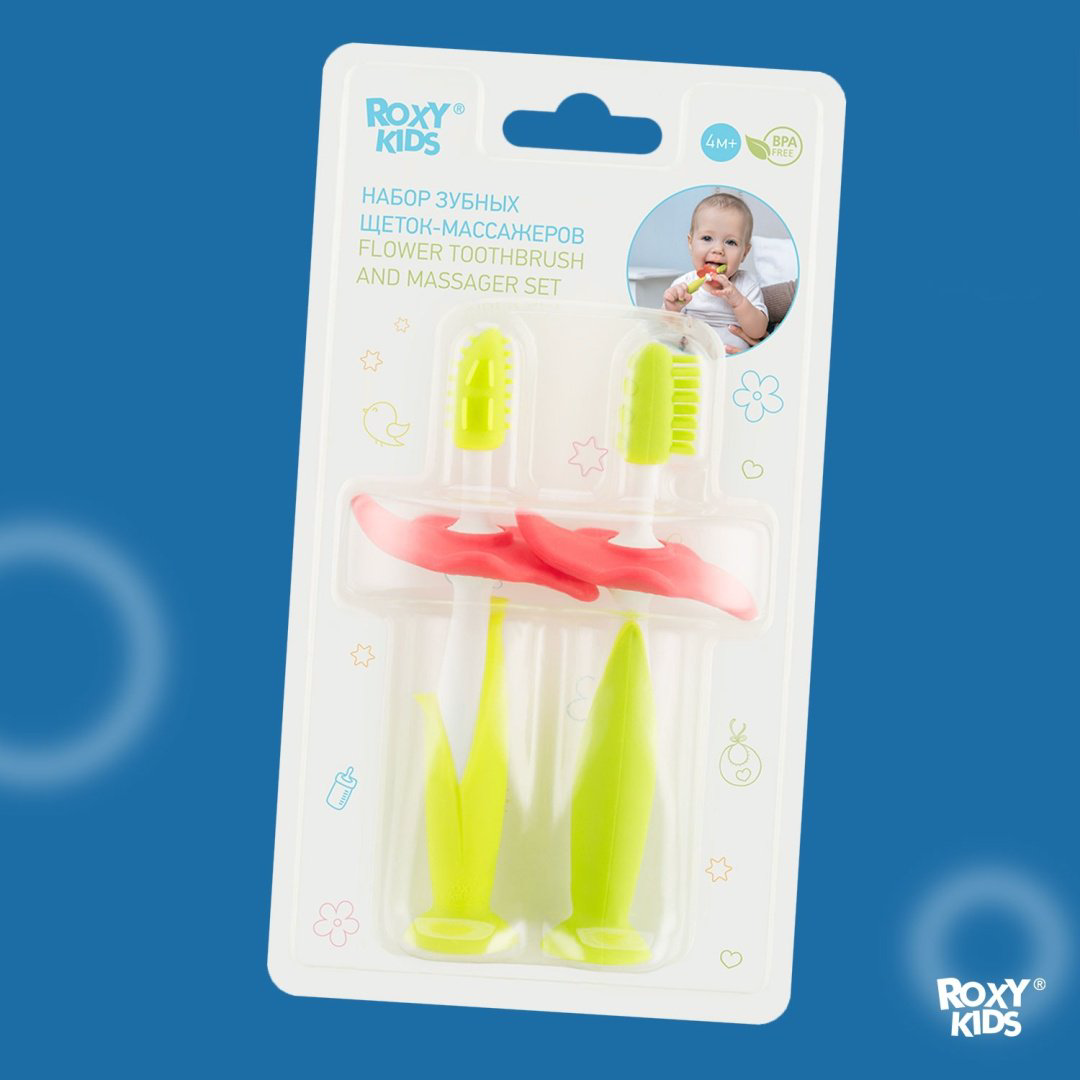 ROXY-KIDS Flower зубная щетка мягкая 2 шт купить,NaN