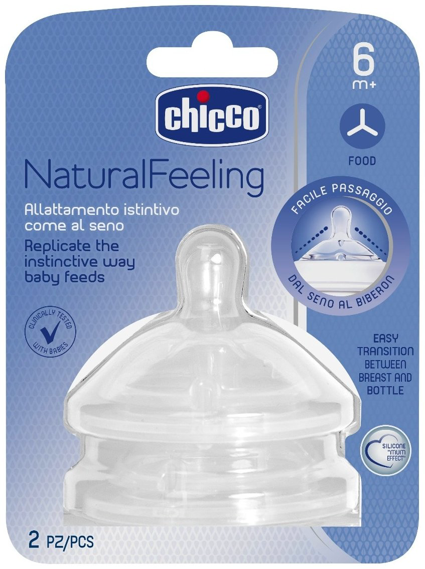 Соска для бутылочки Chicco 00081057200000, 2 шт купить,NaN